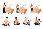 Fathers & Families: Inclusive Vector, a Person Illustration by VasilkovS (Thumbnail 3 of 4)