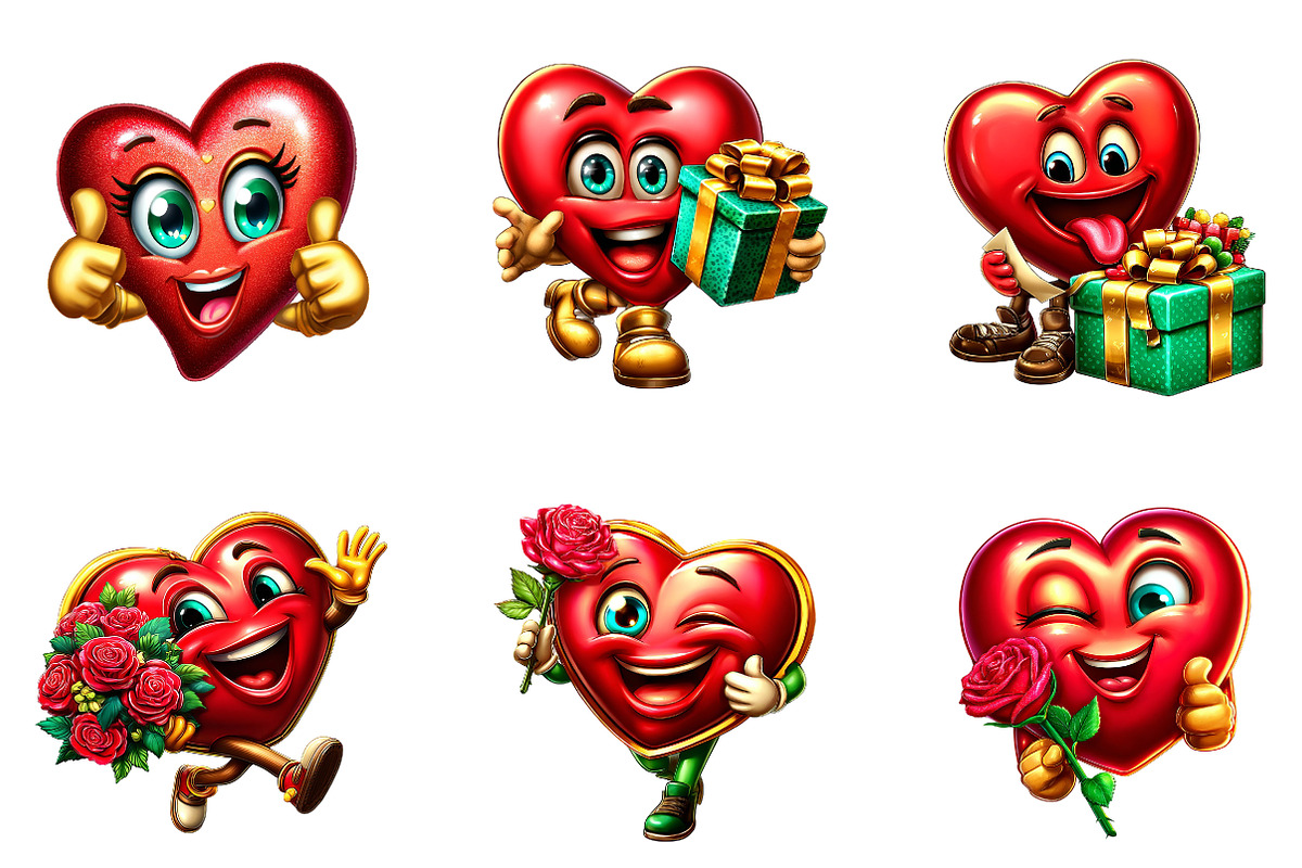 Heart Funny valentine clip-art, an Illustration by CreationArt (Photo 4 of 6)