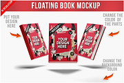 Floating Book Mockup PSD, a Product Mockup by Bruno's Shop (Thumbnail 1 of 4)