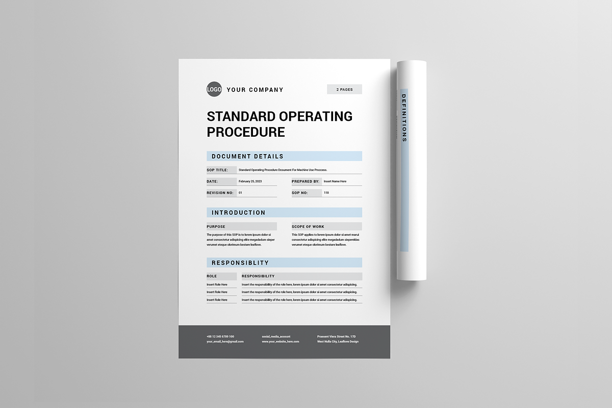 Standard Operating Procedure, a Stationery Template by Leaflove