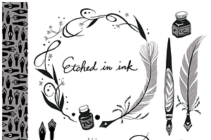 Etched in Ink - Clip Art Set