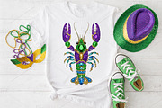 Rhinestone Mardi Gras Crawfish PNG, an Illustration by Canvas Craft (Thumbnail 5 of 6)
