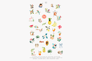 watercolor beach clipart collection, a Decorative Illustration by Patishop Art (Thumbnail 10 of 10)