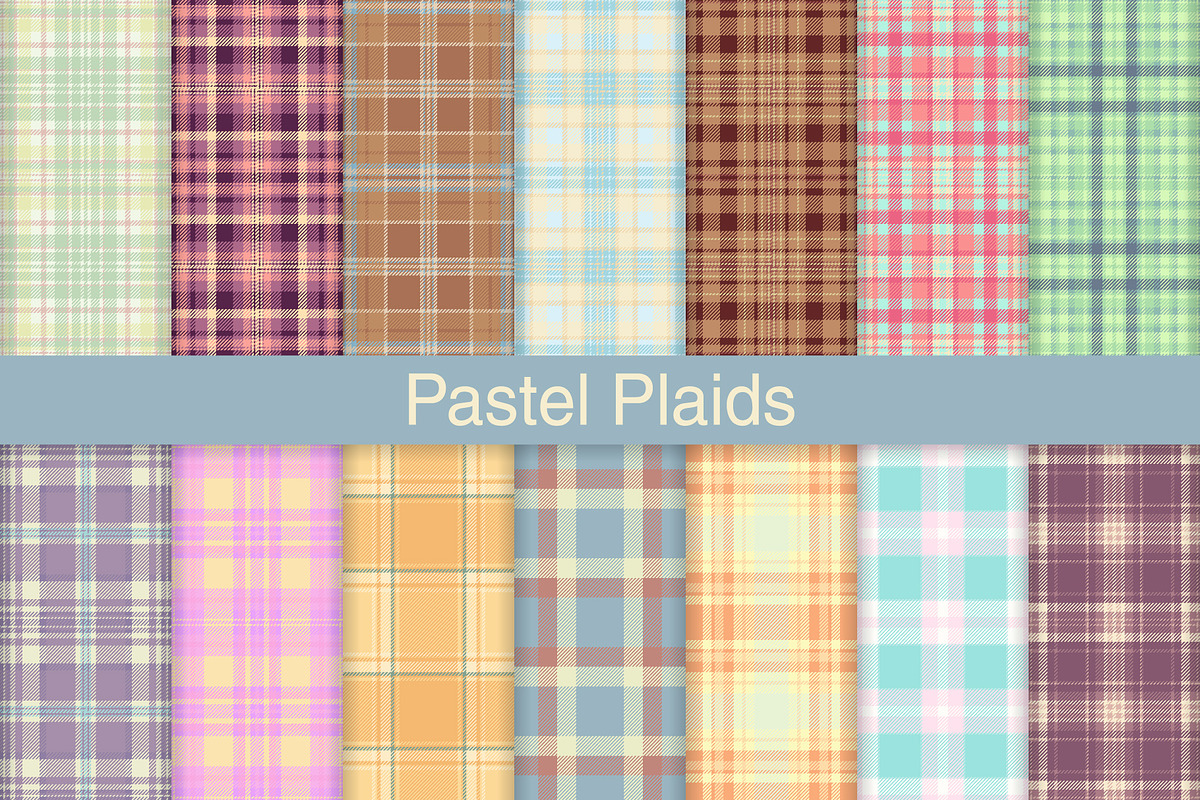 #220 Pastel Plaid Fabric Set, a Pattern Graphic by Plaid4You (Photo 1 of 5)