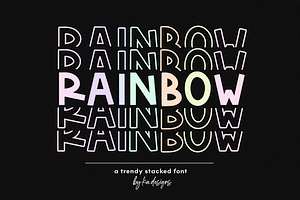 Rainbow Stacked Font