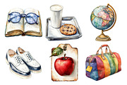 Back to School Retro School Clipart, an Illustration by Daily.Designs (Thumbnail 5 of 5)