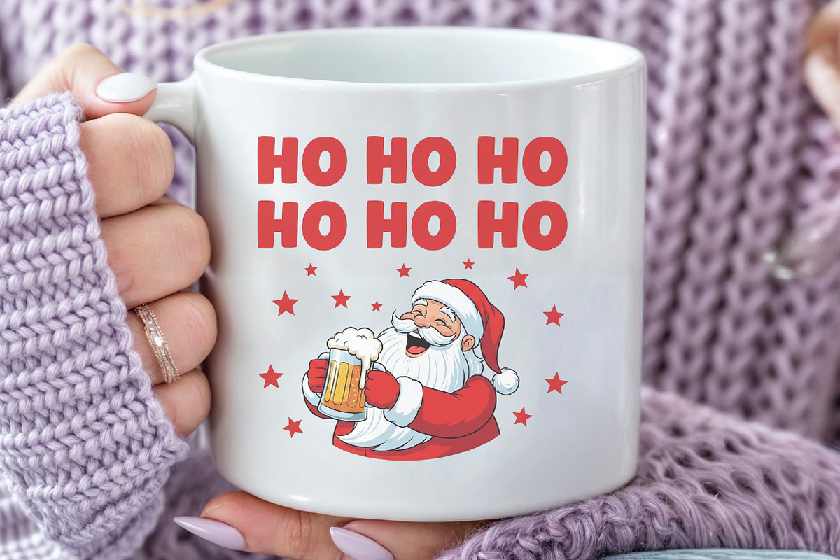 Funny Christmas Santa Ho Ho Ho, an Illustration by Black Bird Studio (Photo 3 of 4)