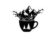 Mountain Coffee Cup Design Bundle, an Illustration by yasushie (Thumbnail 20 of 31)