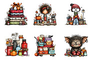 Halloween Crafting Clipart Bundle, a Seasonal Illustration by CreationArt (Thumbnail 7 of 7)