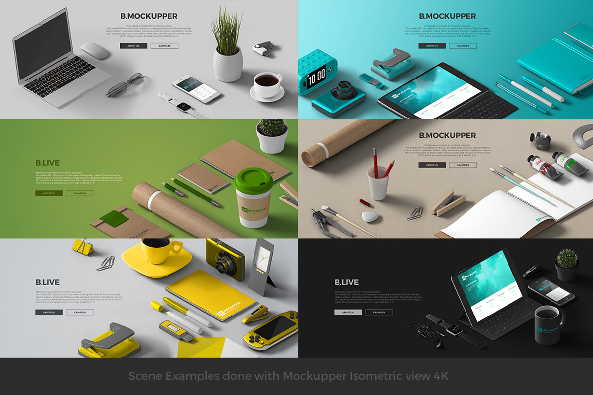 Mockupper Scene Generator Isometric, a Packaging Mockup by Sentavio (Photo 2 of 8)
