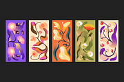 Abstract gradient flowers cards set, a Decorative Illustration by PaperTrident (Thumbnail 8 of 8)