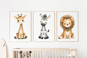 Cute Safari Animals Watercolor, an Animal Illustration by Deckar_art (Thumbnail 3 of 6)