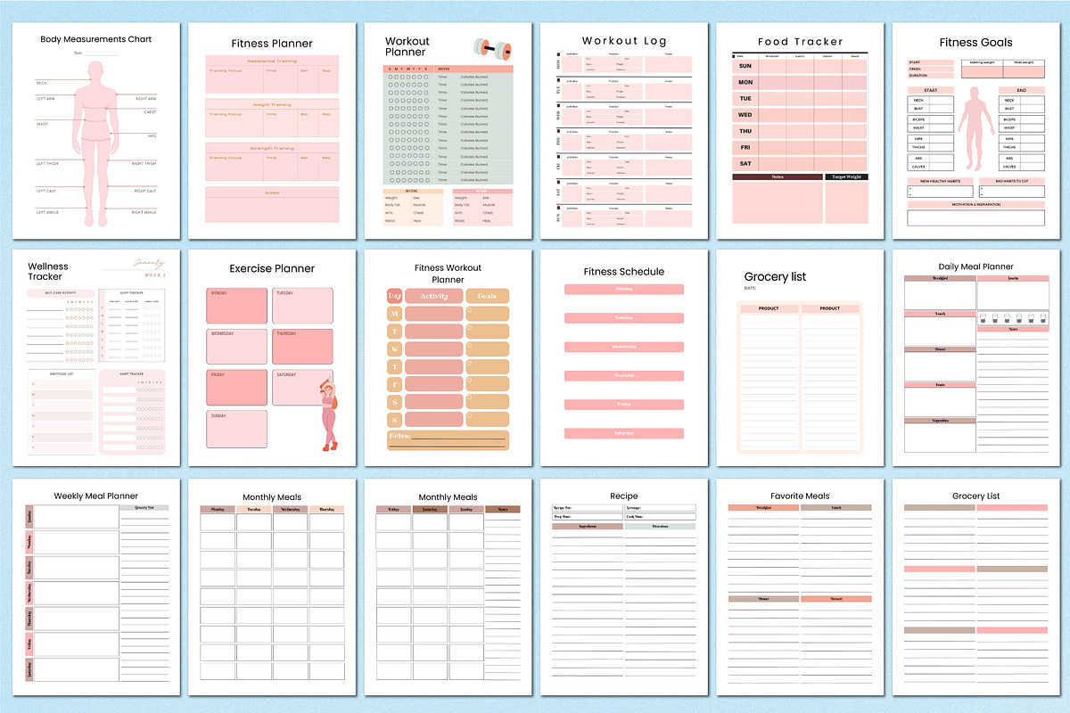 2026 Fitness & Meal Planner For KDP preview 3
