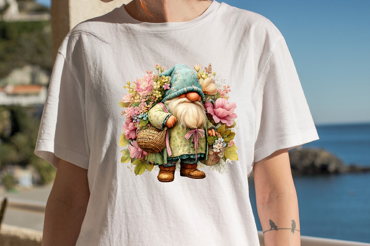 Whimsical Spring Gnome Clipart Bundl, an Illustration by SVGArt (Photo 3 of 7)
