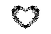 Floral Heart Frame Silhouette Pack, an Illustration by Artivon (Thumbnail 41 of 49)