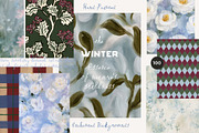 Hand-Painted Winter Backgrounds, a Background Graphic by Lana Elanor (Thumbnail 1 of 16)
