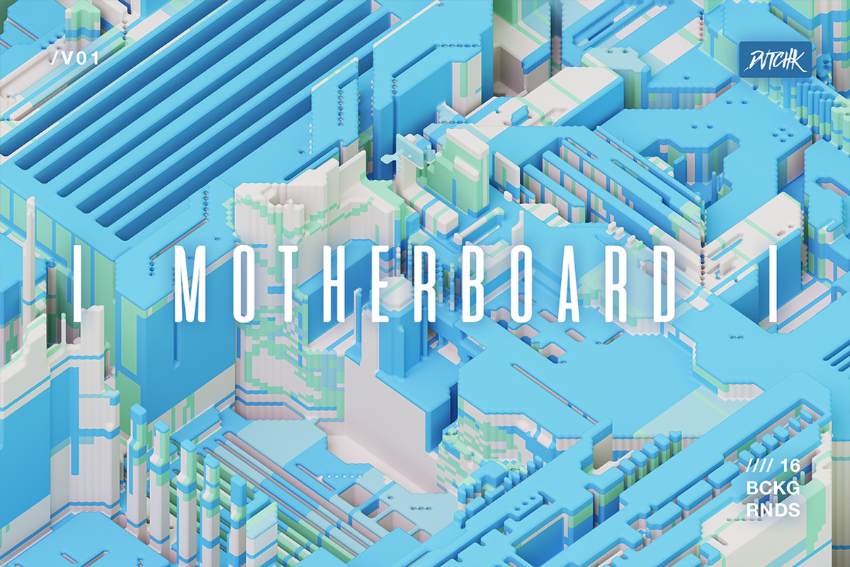 Motherboard | 3D Circuit Backgrounds, a Background Graphic by dvtchk (Photo 7 of 12)