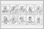 Dog Jobs & Careers Coloring Pages, an Animal Illustration by Lamia Emad (Thumbnail 2 of 5)