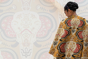 Ethnic Elephant Patchwork Pattern