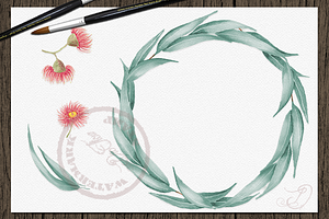 Eucalyptus 2 Watercolor Clip Art