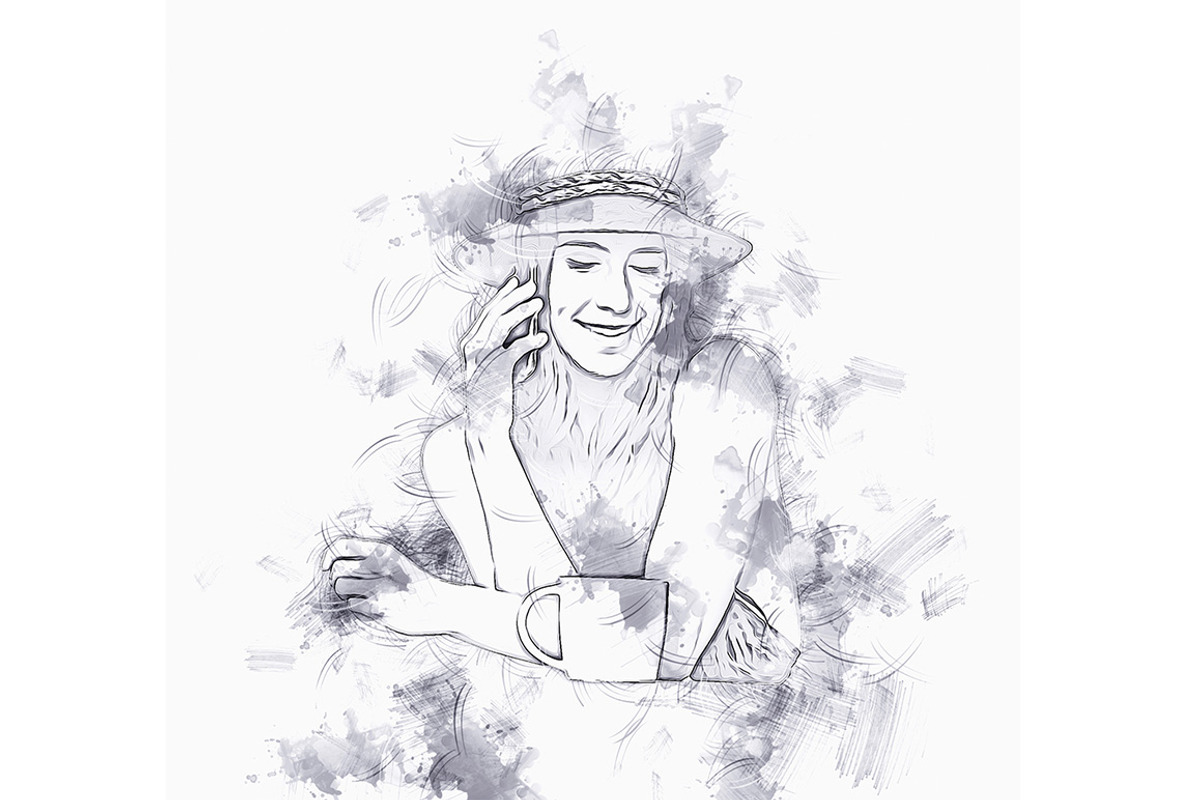 Pencil Sketch Art Photoshop Action, an Action Add-On by Studio Retouch (Photo 2 of 13)