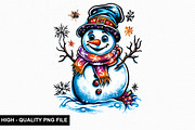 Christmas Snowman Clipart Bundle, an Illustration by crative8112 (Thumbnail 2 of 9)