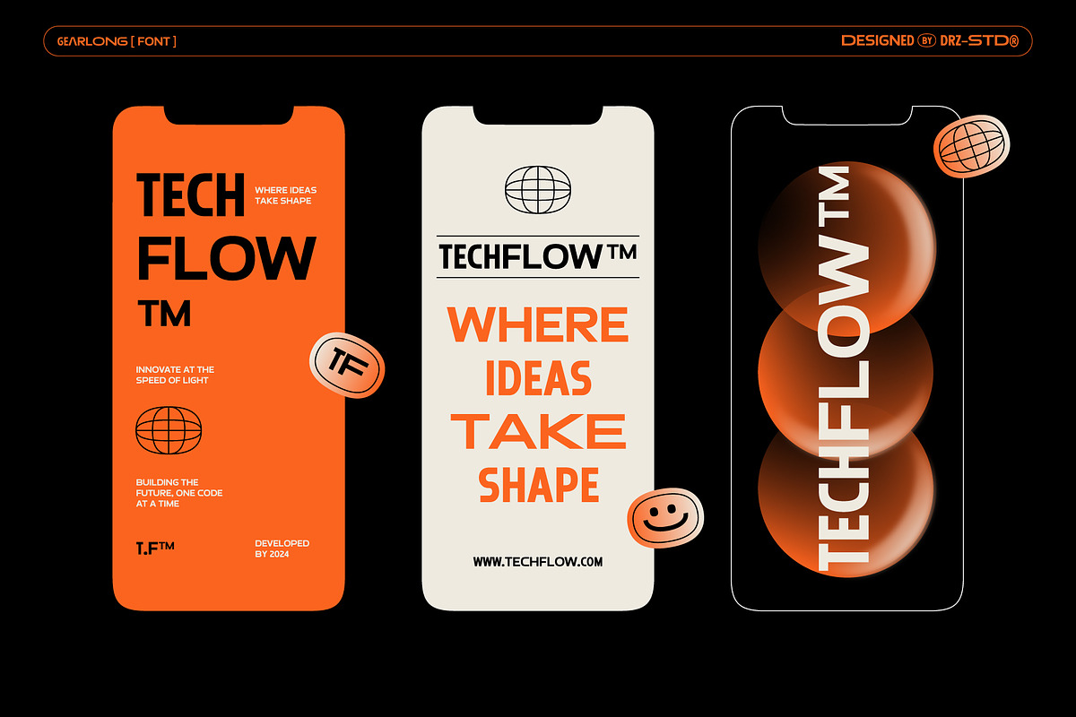 Gearlong – 3 Width Modern Sans Font, a Sans Serif Font by Drizy (Photo 8 of 10)