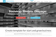 BootStarter one page parallax busine, a Landing Page Template by Bootstraptor (Thumbnail 1 of 5)