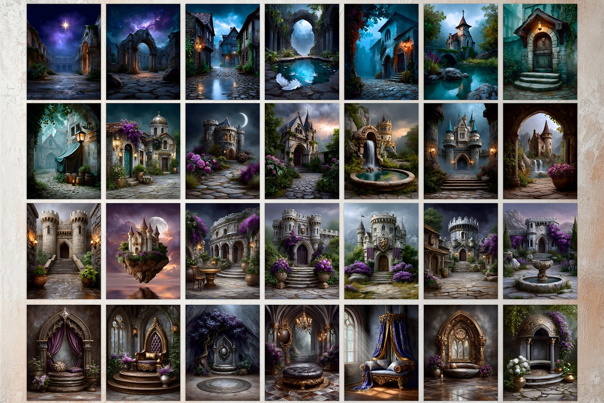 Medieval Fantasy Backgrounds, a Background Graphic by ThatsDesignArt (Photo 2 of 11)