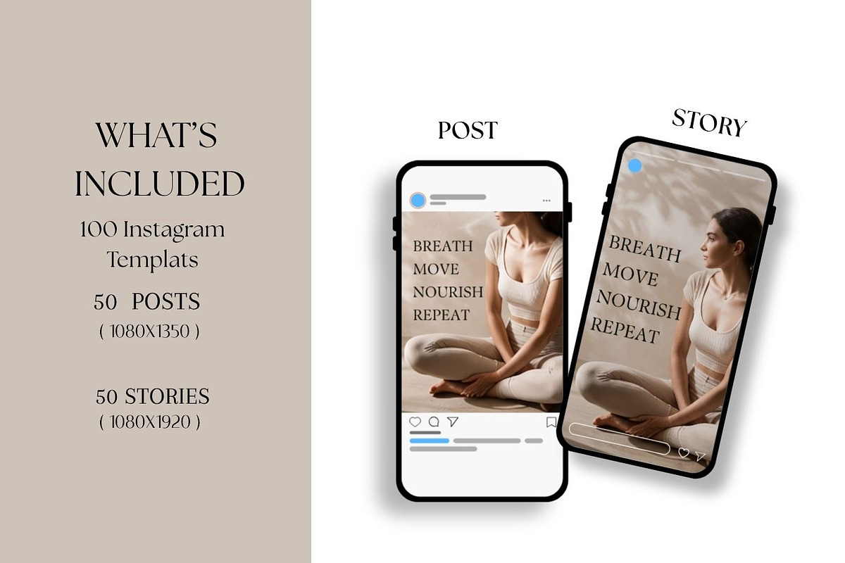 Wellness Instagram Canva Templates, a Social Media Template by Arslan (Photo 3 of 5)