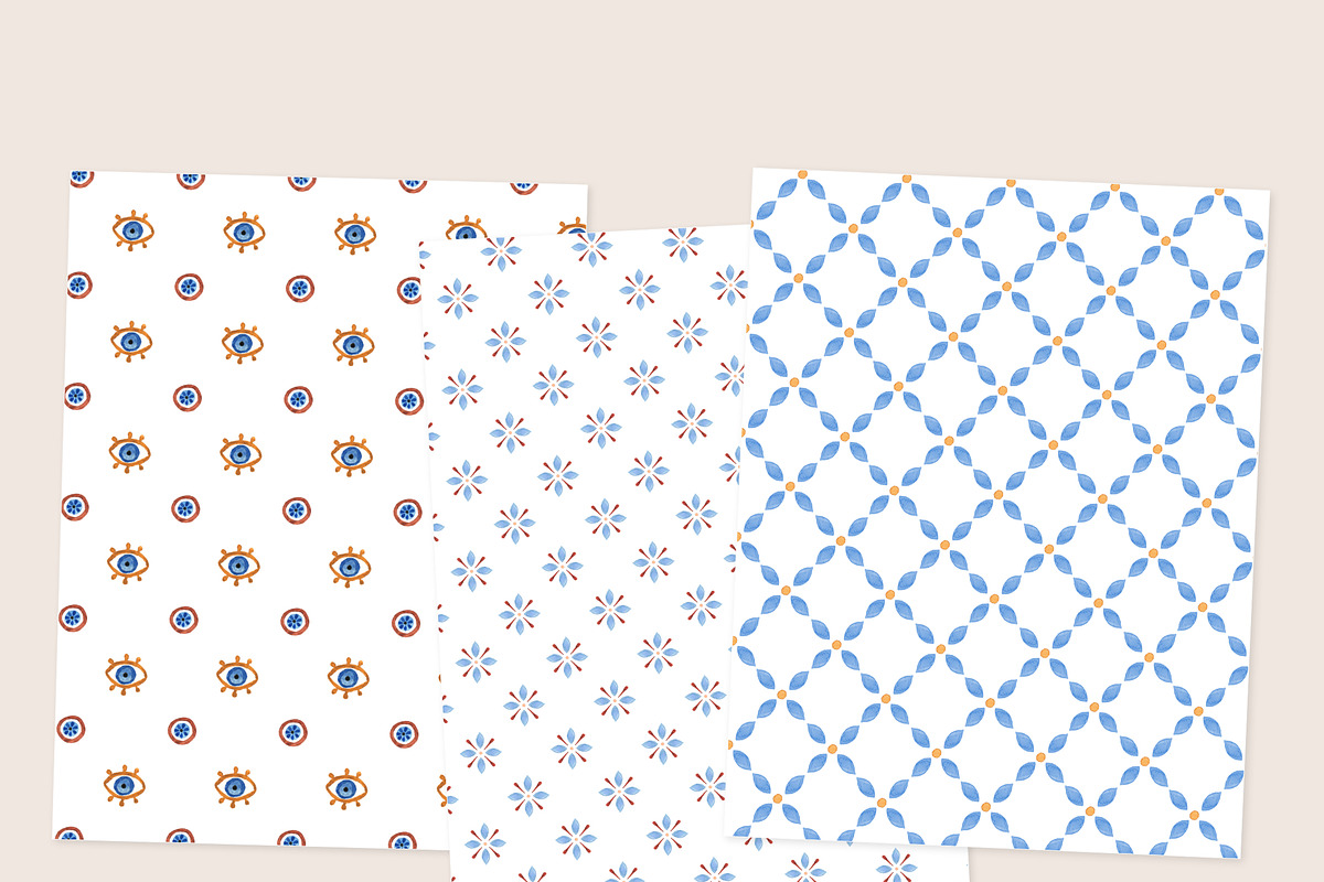 Moroccan Watercolor Clipart Graphics, an Illustration by RhianAwni (Photo 5 of 6)
