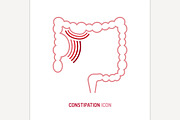 Constipation linear pictogram | Outline Icons ~ Creative Market