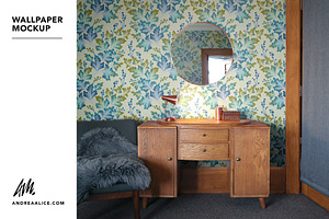 Wallpaper Mockup - Dresser & mirror