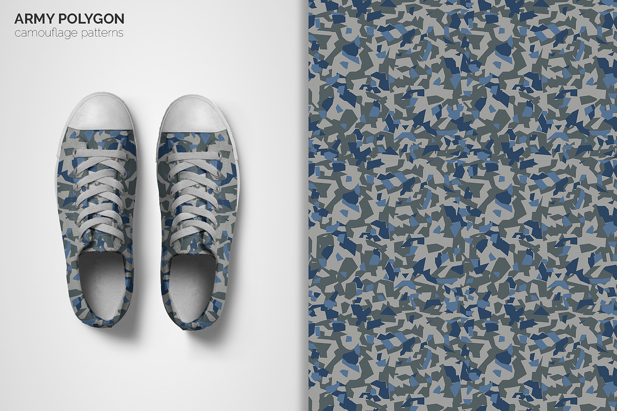 Army Polygon Camouflage Patterns, a Pattern Graphic by 3Y_Design (Photo 4 of 6)