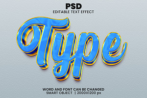 Blue Luxury 3d Psd Text Effect