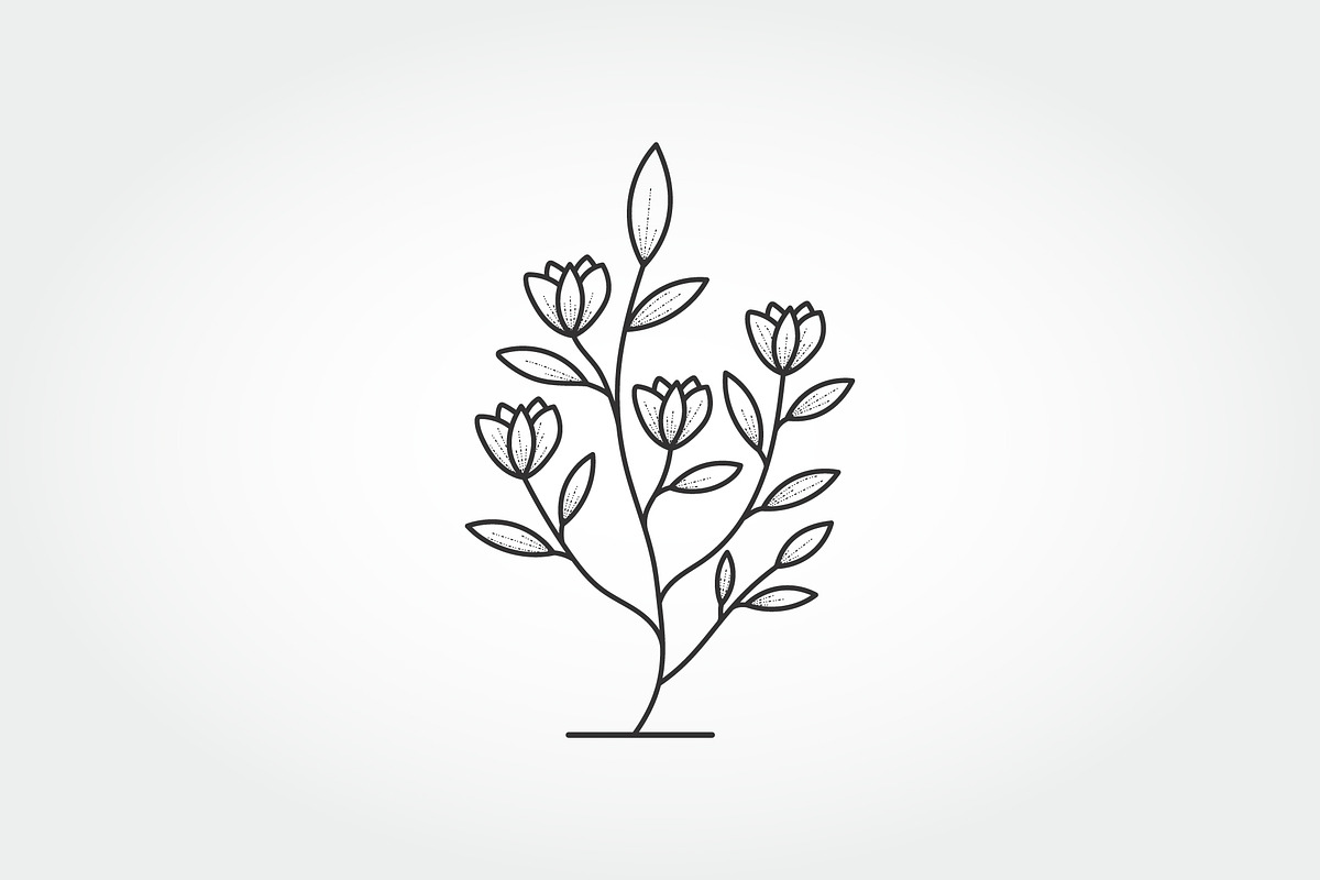 Botanical logo template flower, a Branding & Logo Template by PrastHF
