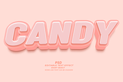 Candy 3D Text Effect Editable PSD, a Layer Style Add-On by TrueVector (Thumbnail 1 of 2)