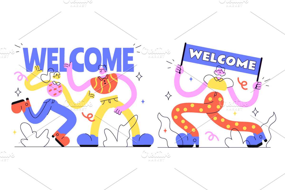 5 Welcome Vector Illustration, an Object Illustration by denayunebgt (Photo 3 of 3)