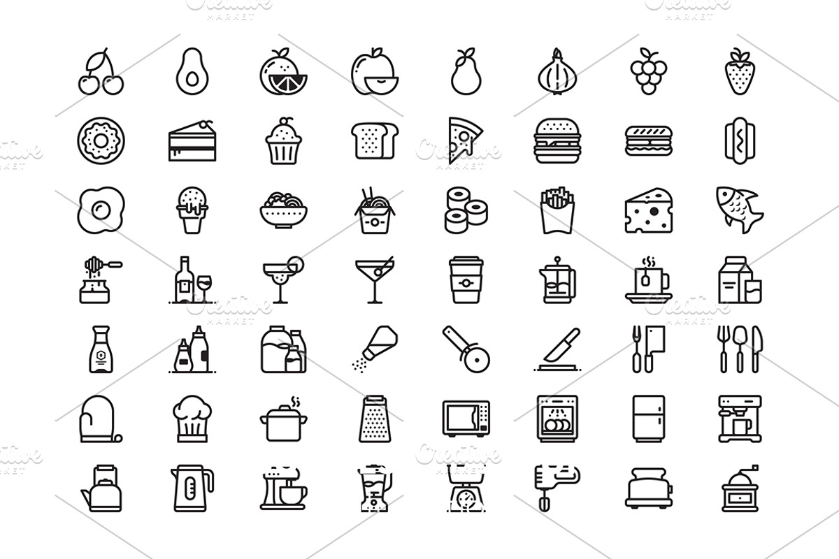 320 + icons outline style, an Icon by Mir store (Photo 5 of 11)