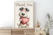 Whimsical Valentine Dog Clipart Set, an Animal Illustration by RobertsArt (Thumbnail 6 of 6)