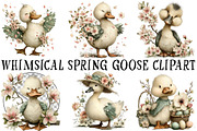 Whimsical Spring Goose Clipart, an Illustration by OK Design (Thumbnail 2 of 6)