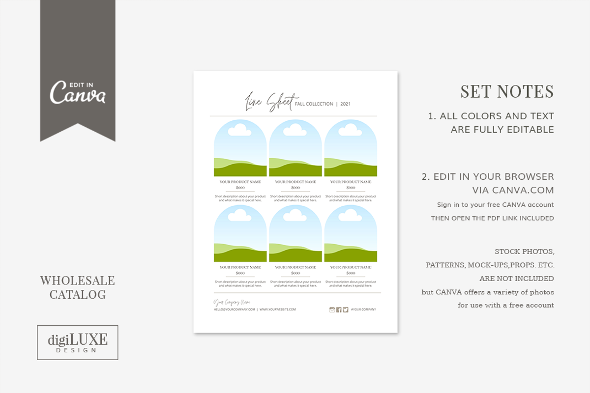 CANVA Wholesale Catalog Template, a Magazine Template by Digiluxe (Photo 2 of 5)
