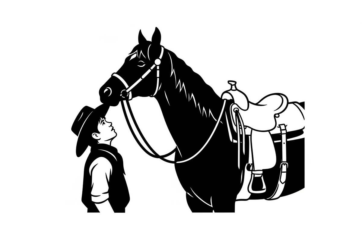 Western Cowboy Horse Silhouette Bund, an Illustration by Designs_River (Photo 47 of 51)