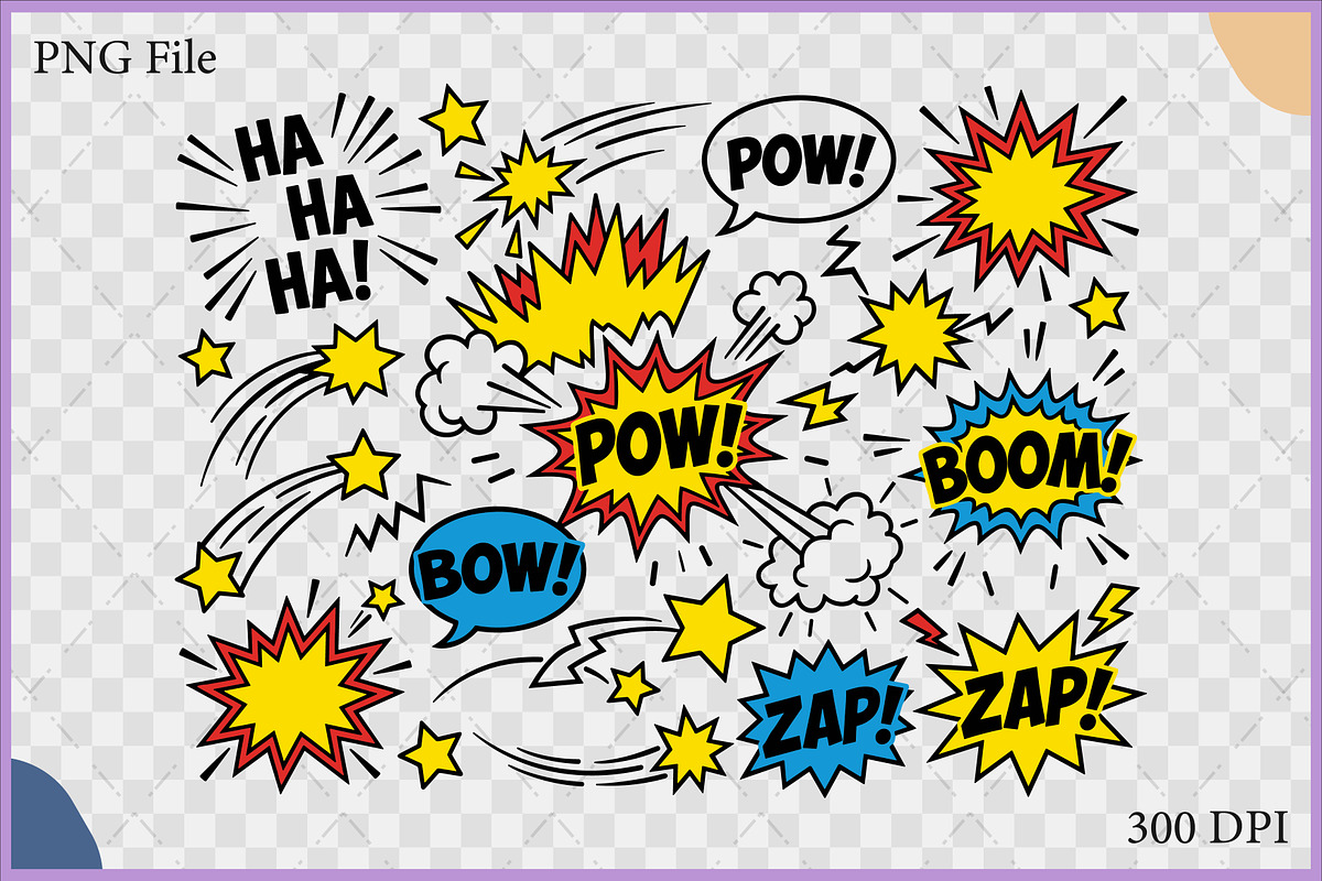 Comic Pop Art Vector Set, an Object Illustration by Gfx Expert Team (Photo 2 of 3)