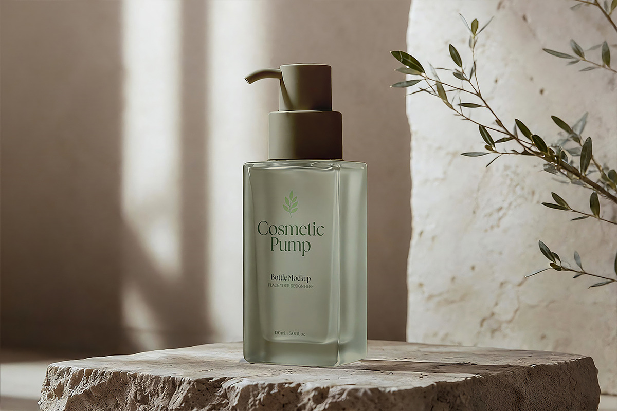 Cosmetic Pump Bottle Mockup, a Cups & Container Mockup by Pitchlook.Studio (Photo 3 of 4)