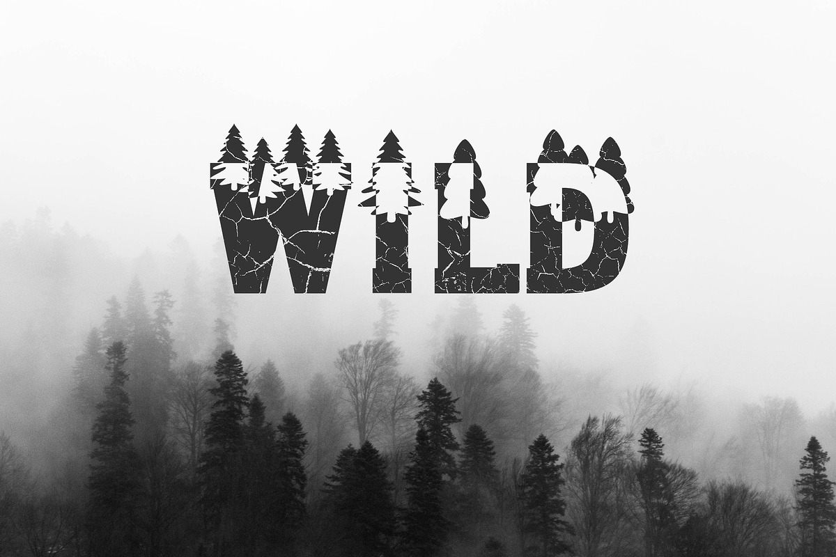 Forest Outdoors Font, a Font by vladocar (Photo 2 of 9)