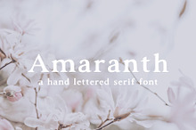Amaranth | Hand Lettered Serif Font