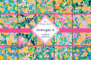 Seamless Oranges Patterns