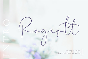 Rogertt, a Script Font by Sulthan Studio