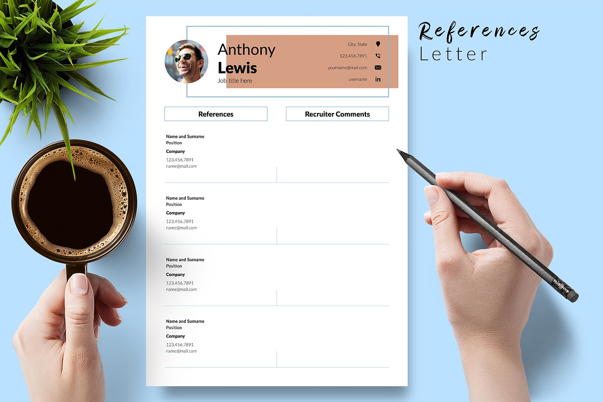 Creative Resume Template - Anthony, a Resume Template by Templates Design Co. (Photo 6 of 17)